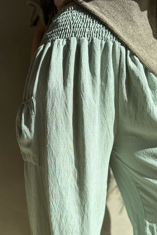 Basso Shirring Balloon Pant Soft Sage